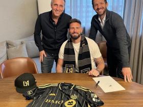 罗马诺公布吉鲁与洛杉矶FC签署协议的照片：转会协议已签署