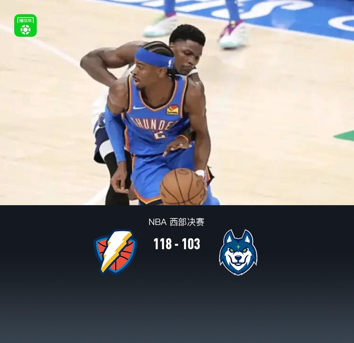 雷霆118-103森林狼2-0领先，亚历山大38+8，爱德华兹32+9