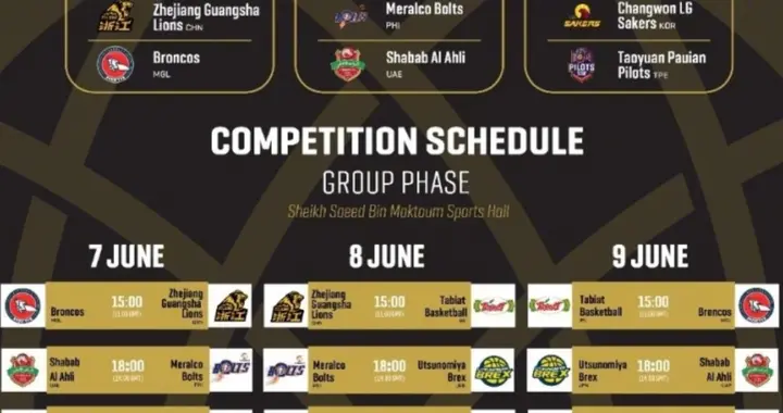 亚冠赛程！广厦7日8日19点出战，基本三阵为主，小组赛仅淘汰一队