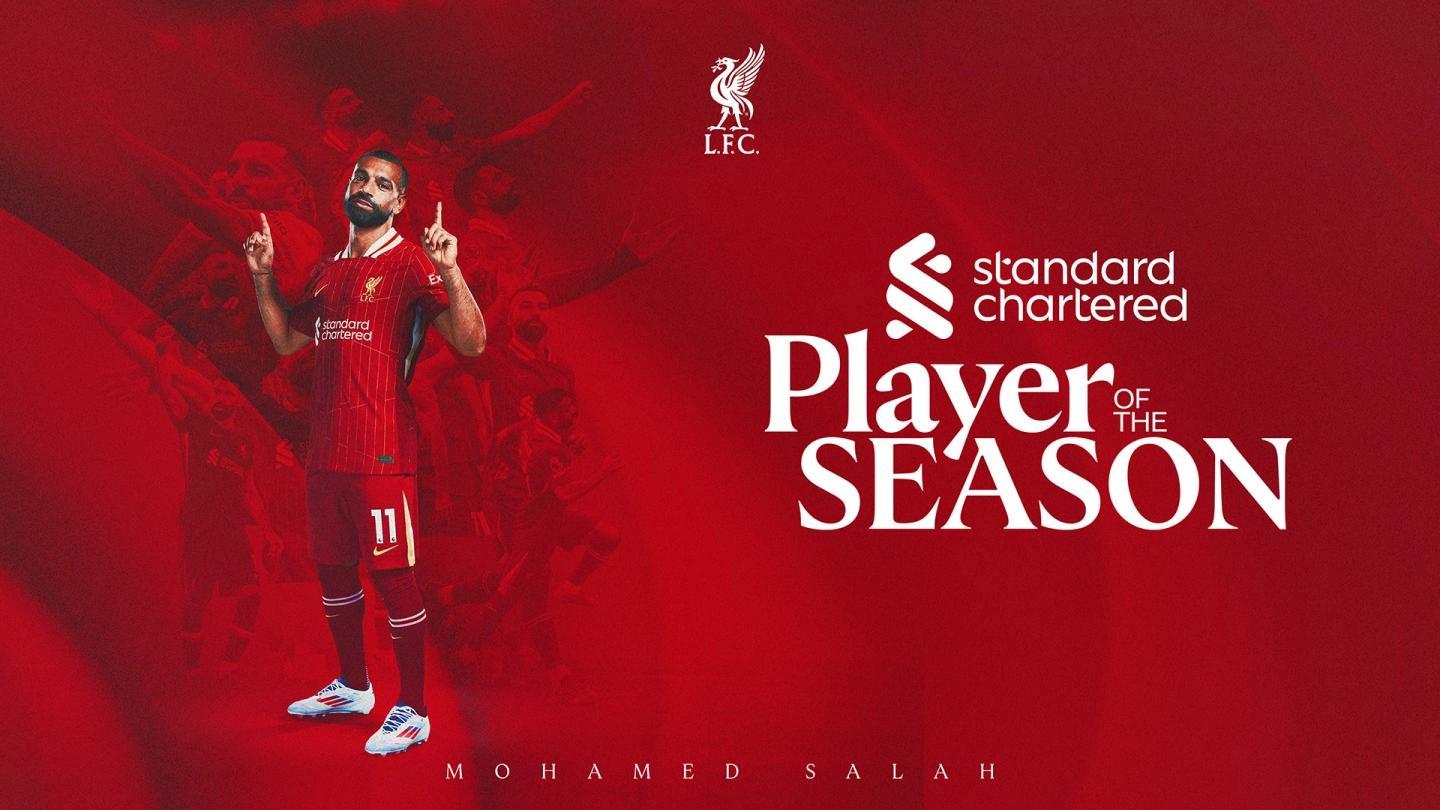 实至名归，官方：萨拉赫当选利物浦赛季最佳球员