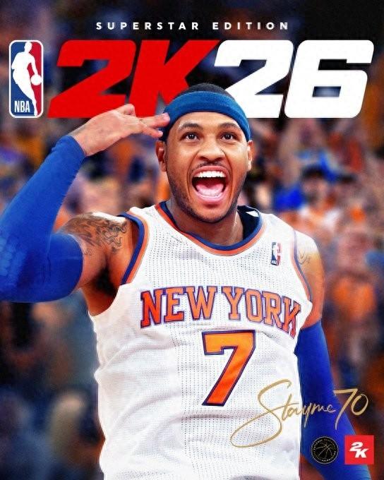 NBA 2K官方：卡梅隆-安东尼成为NBA 2K26超级巨星版封面