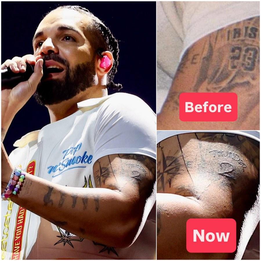 偶像或已更换？Drake用SGA新纹身覆盖了詹姆斯旧纹身