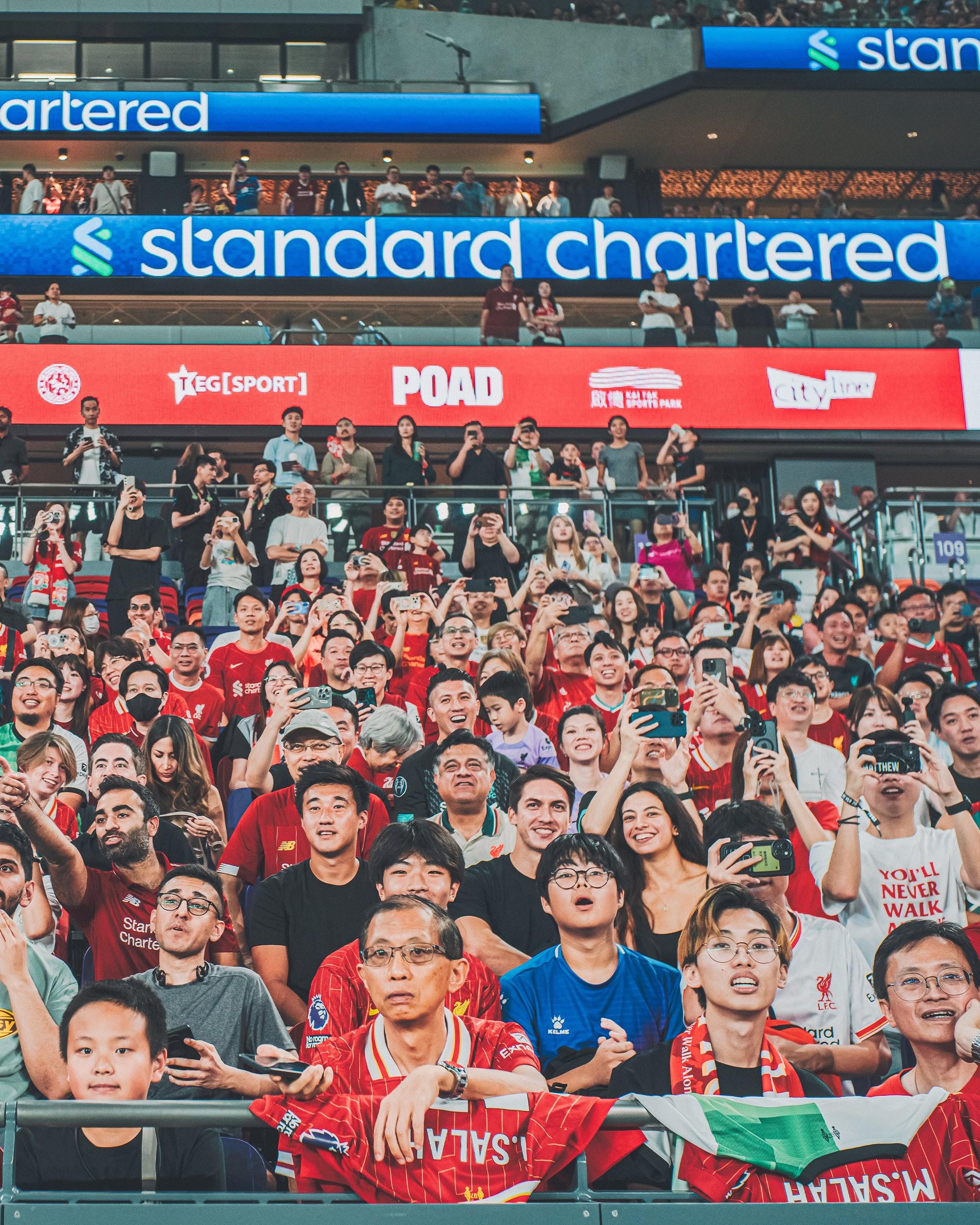 港媒：27306人观战利物浦在中国香港的公开训练