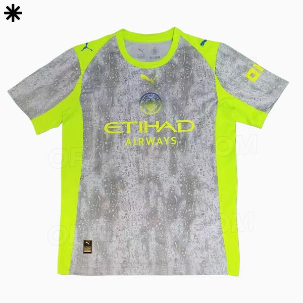 风中有朵雨做的云？曼城新赛季二客球衣曝光：灵感源自雨滴