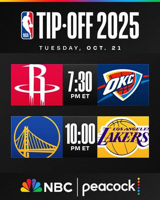 好戏连台，NBA官方公布新赛季揭幕战及圣诞大战对阵时间安排