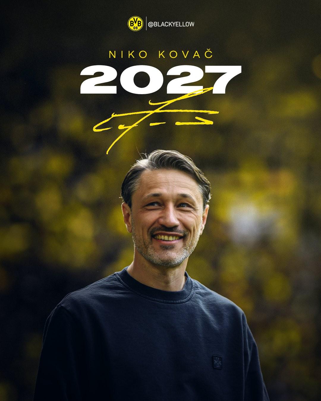 官方：科瓦奇与多特蒙德续约至2027年