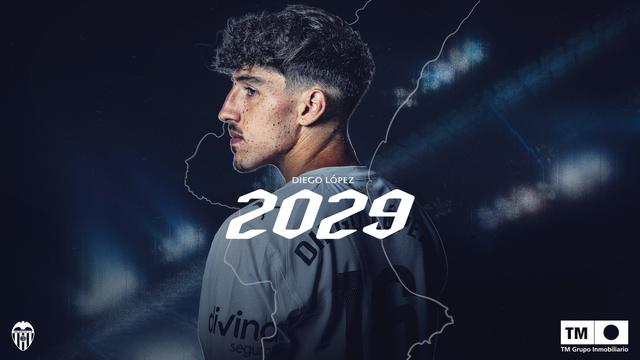 官方：瓦伦西亚与23岁前锋迭戈-洛佩斯续约至2029年
