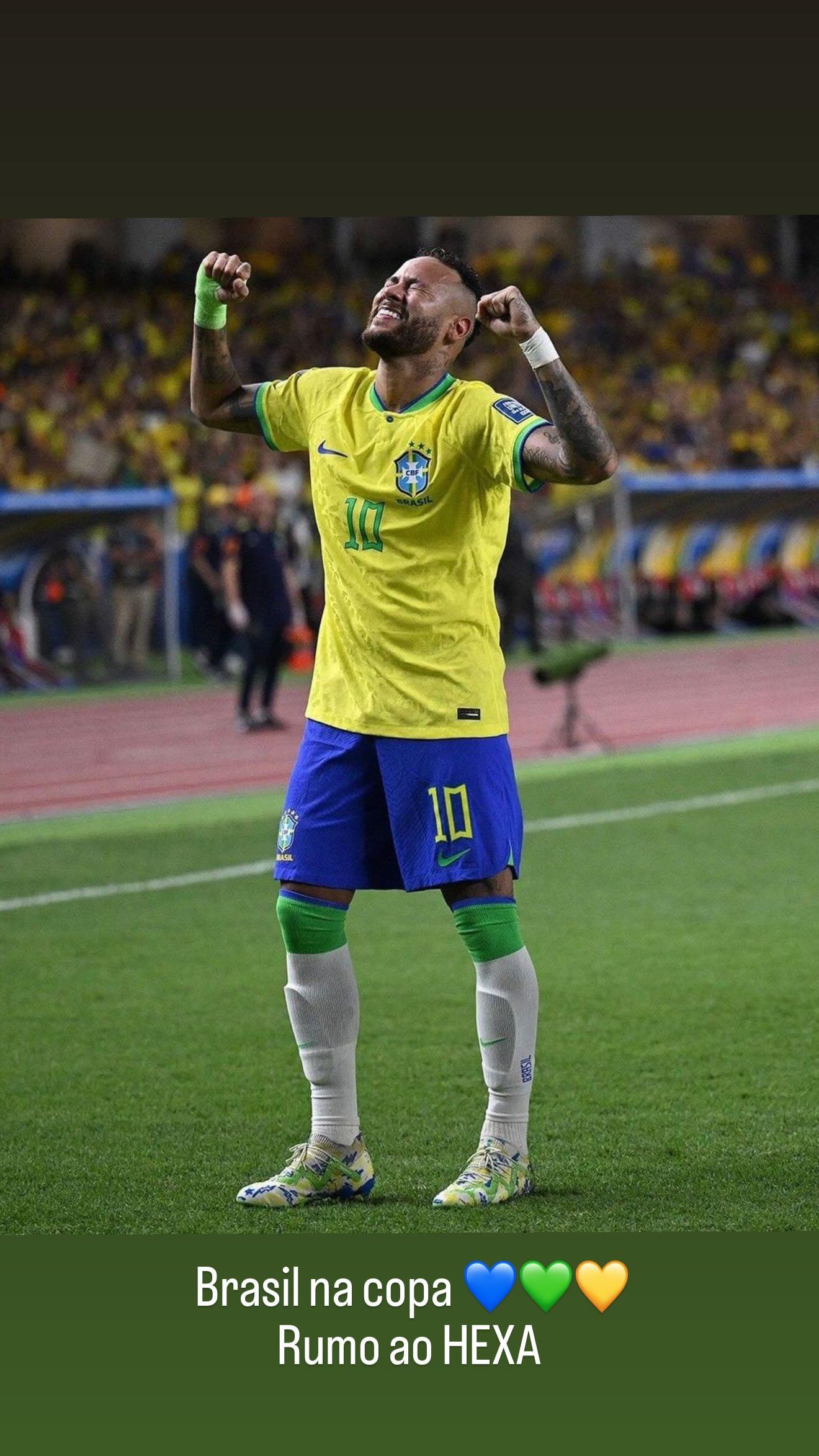 内马尔祝贺巴西晋级世界杯：冲击第六座世界杯冠军