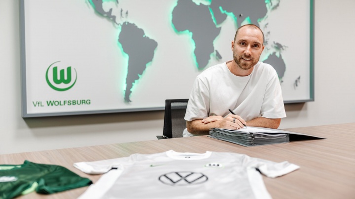 官方：33岁埃里克森自由身加盟沃尔夫斯堡 签约至2027年