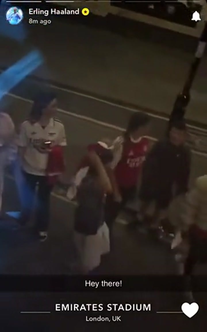 哈兰德在社媒上发布阿森纳球迷辱骂他的视频