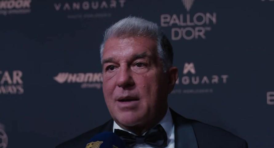 拉波尔塔：这次巴萨获奖数与巴黎齐平，希望这个赛季能打破平局