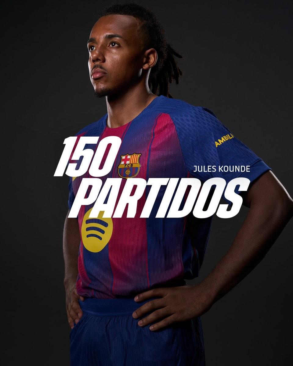 里程碑之战，孔德迎来巴萨生涯第150次出场