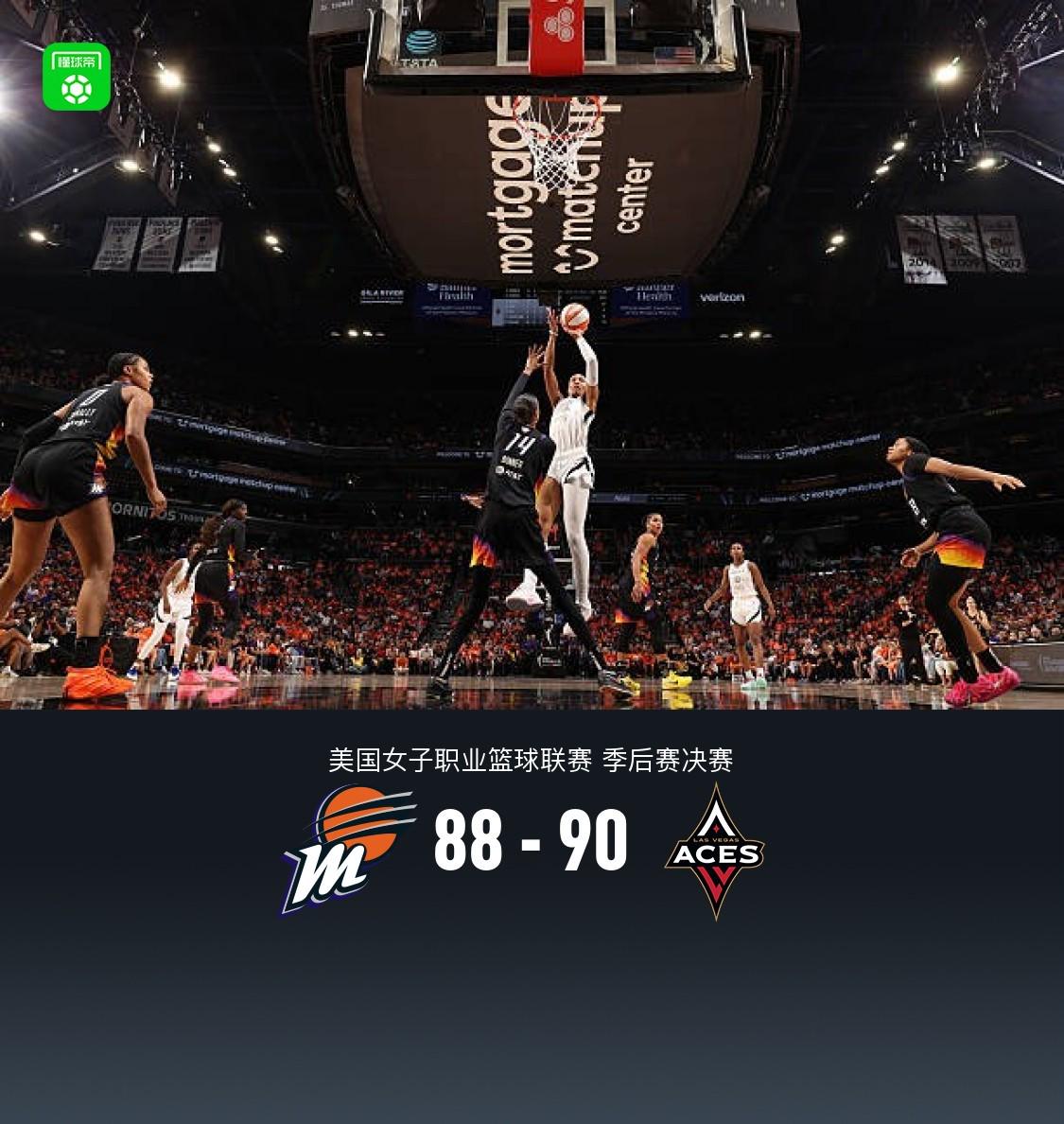 王牌90-88险胜水星，大比分3-0拿下赛点，阿贾-威尔逊砍34+14&绝杀