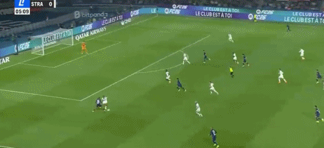 第6分钟，杜埃助攻，巴尔科拉破门，巴黎1-0