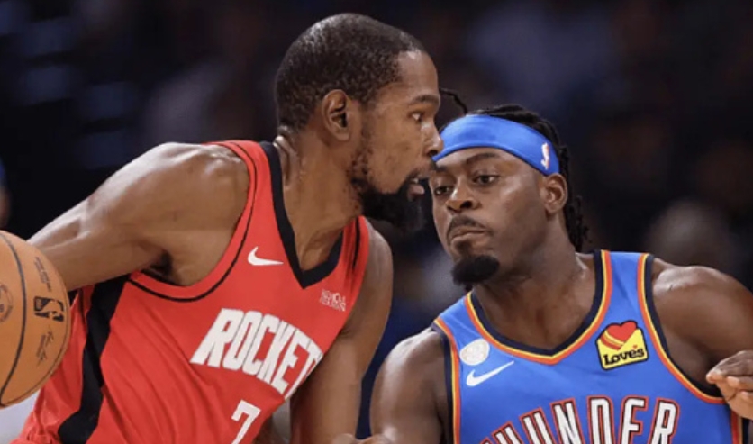 NBA揭幕战-雷霆双加时险胜火箭 杜兰特23分9板