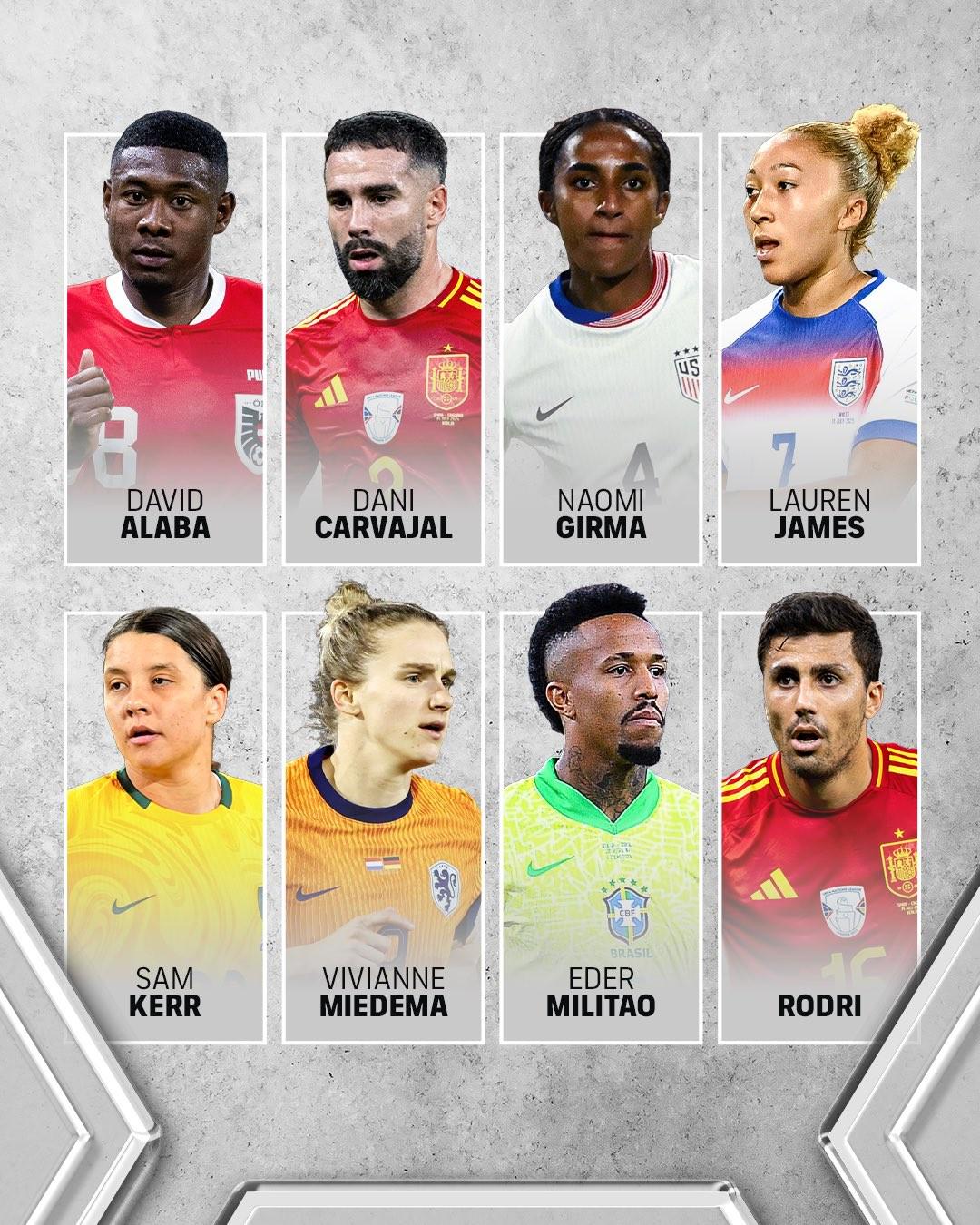 FIFPRO官方：罗德里等人因参赛次数不足，无缘参评最佳11人
