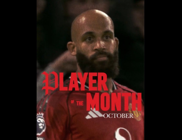 曼联官方：姆伯莫当选10月队内最佳球员