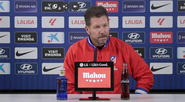 西蒙尼：卡多佐是明天首发的人选；还在思考谁接替巴里奥斯