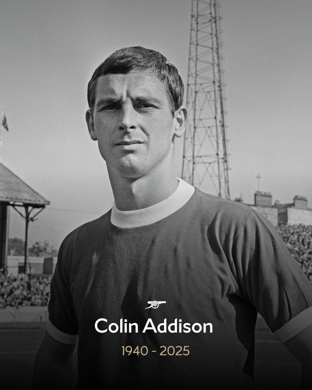 阿森纳旧将科林-阿迪森85岁与世长辞，枪手官方悼念