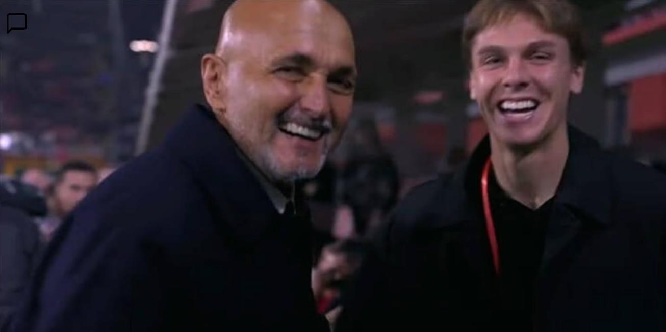 曾经的师徒，斯帕莱蒂和泽尔宾赛前互致问候