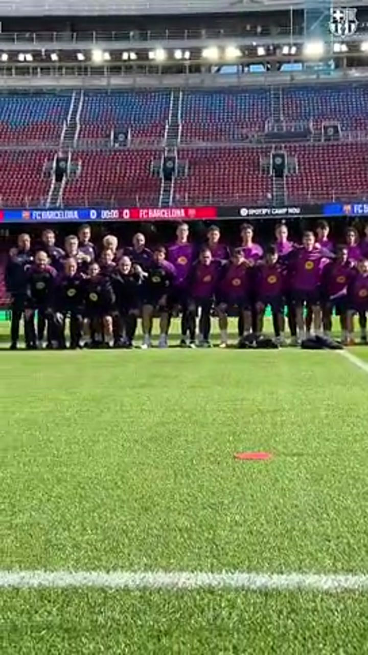 巴萨全队重返诺坎普球场公开训练，卡萨多：我梦想着在这里比赛