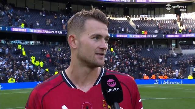 德利赫特：我们配得上更多，热刺的第一个进球有点走运