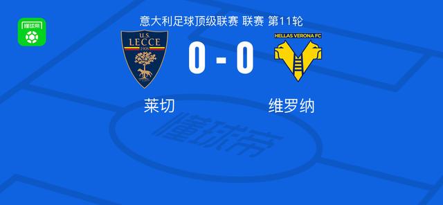 莱切0-0维罗纳，两队各拿一分