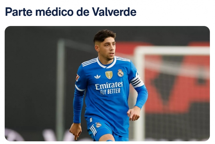 皇马官方：巴尔韦德右腿半膜肌受伤 预计伤缺10天