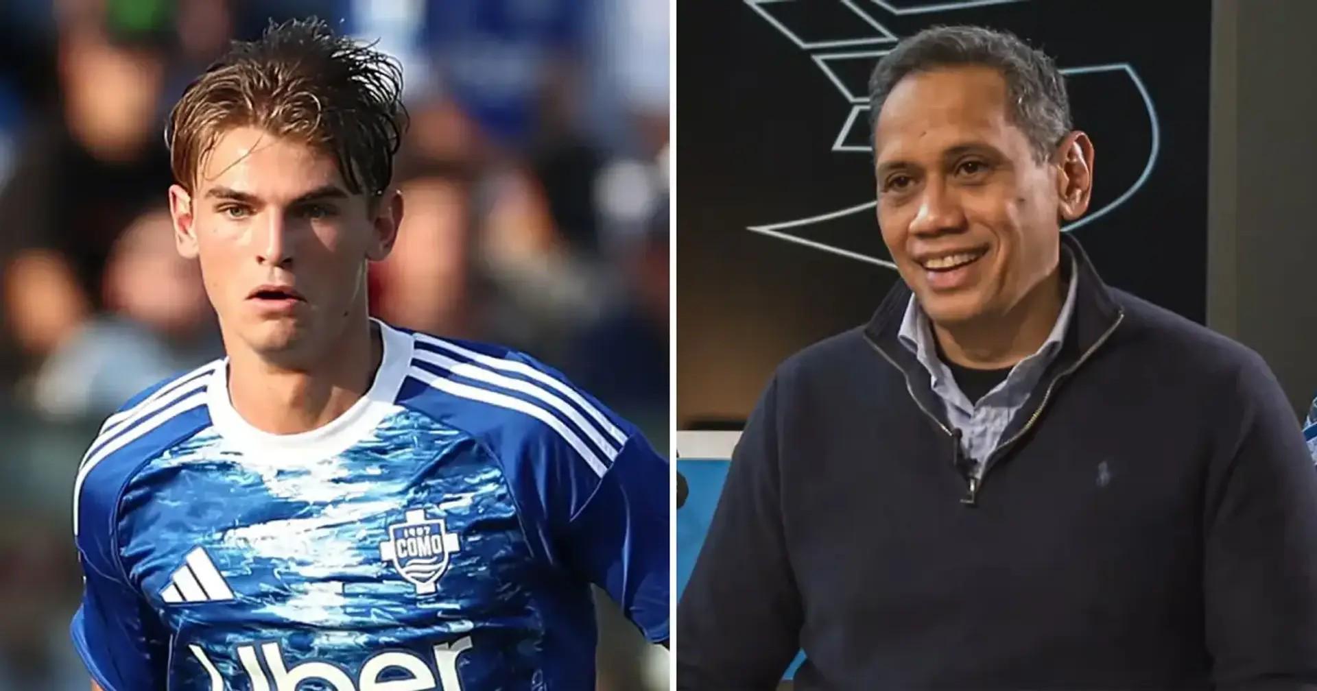 科莫主席：皇马有权回购尼科-帕斯，我们想尽可能长久留住他