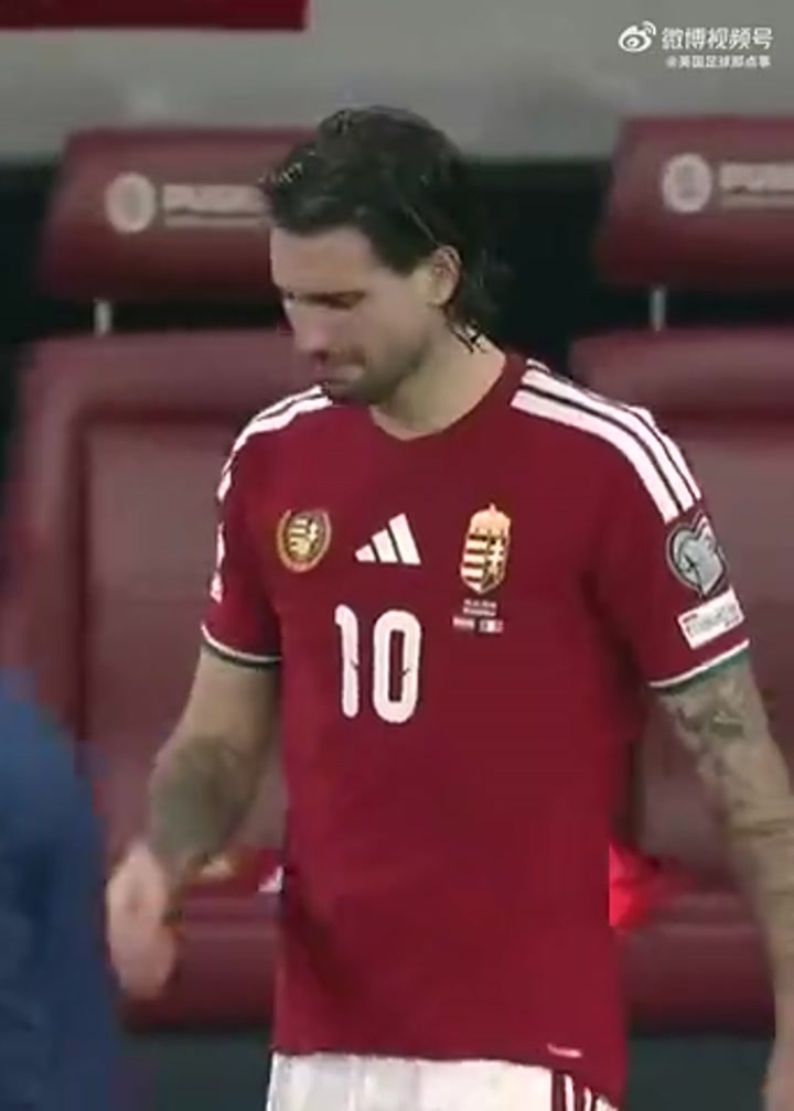 无缘世界杯！匈牙利队长索博斯洛伊赛后痛哭