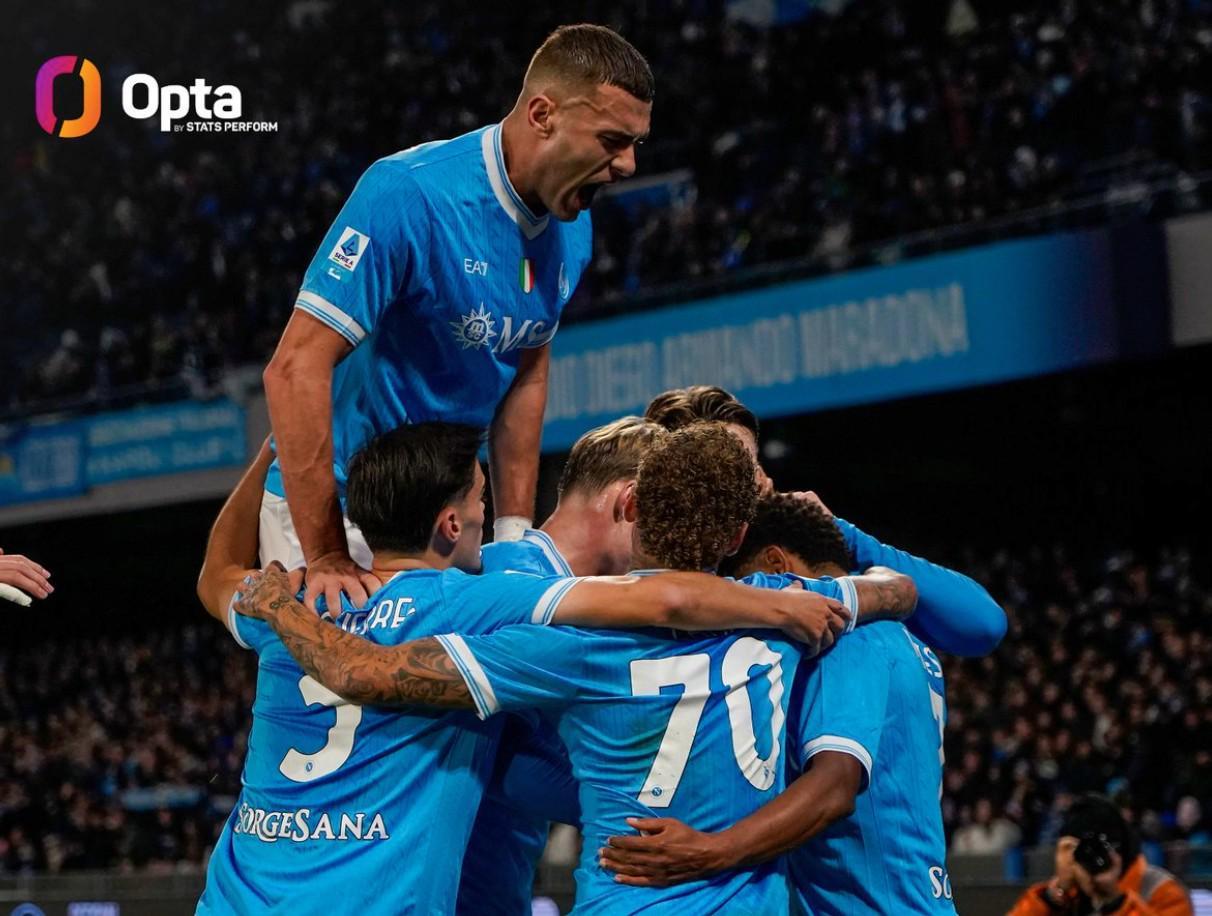 那不勒斯是除升班马外，五大联赛唯一2025年主场不败球队