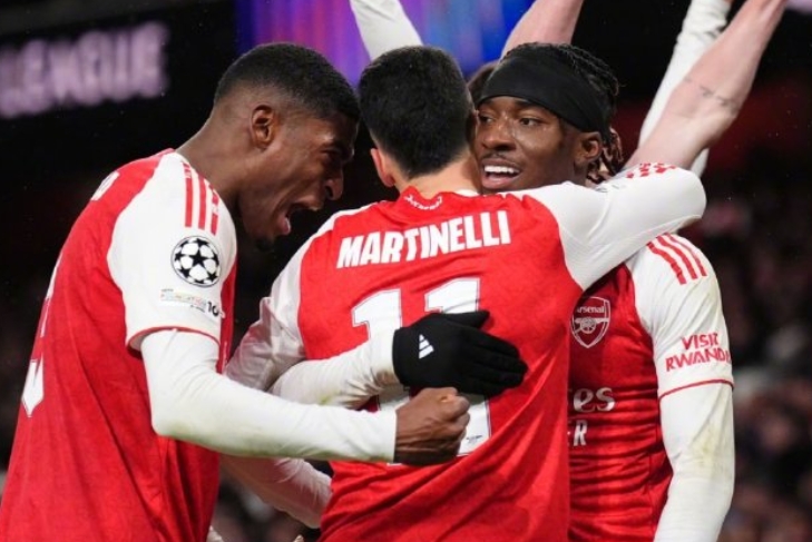 欧冠积分榜：阿森纳全胜领跑 巴黎拜仁国米皇马同分位列2-5名