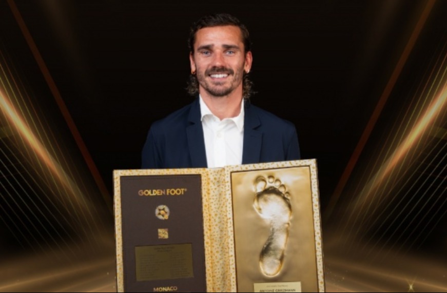 官方：格列兹曼荣膺2025金足奖