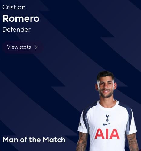 生涯首次梅开二度，罗梅罗当选纽卡vs热刺全场最佳球员