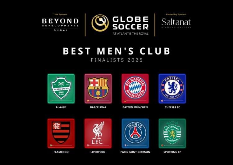 环足奖年度最佳男足俱乐部最终候选：巴黎、切尔西、巴萨在列