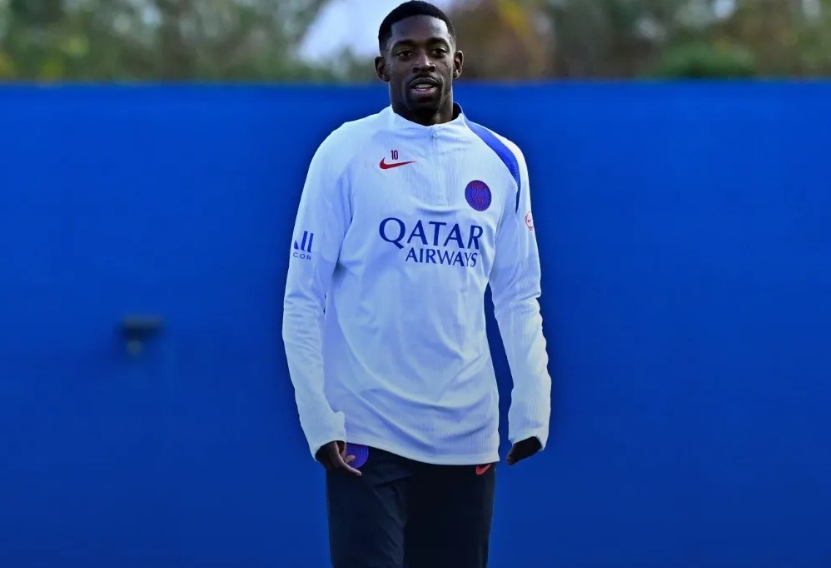 巴黎官方：登贝莱生病缺阵欧冠客战毕巴 阿什拉夫继续康复训练