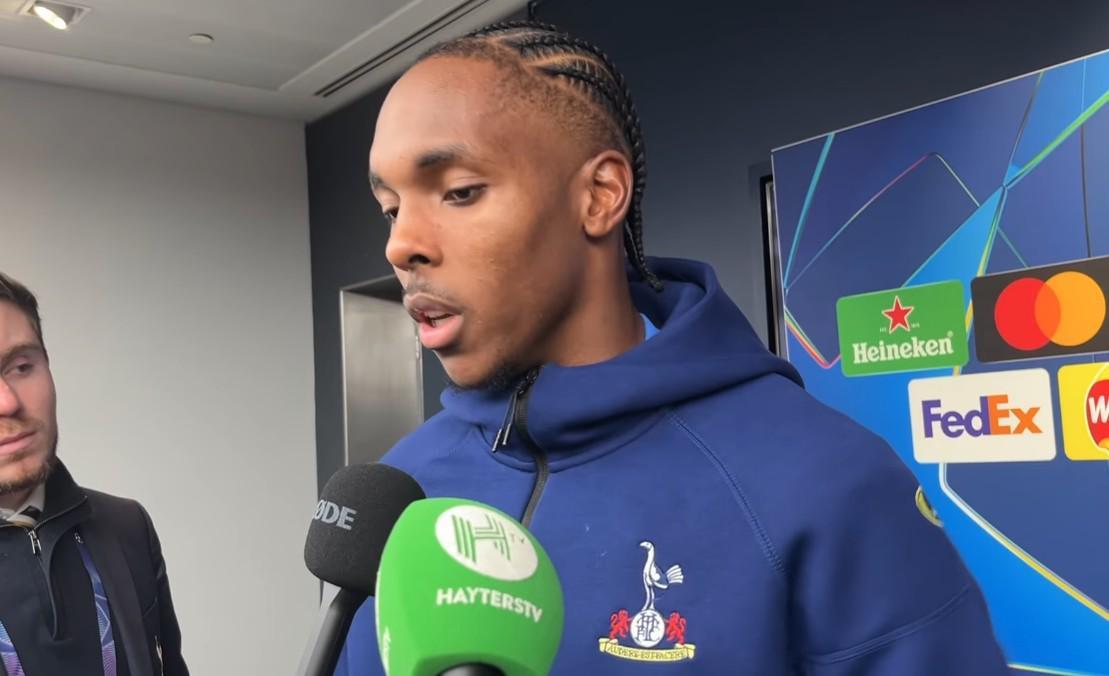 特尔：很高兴完成在热刺的欧冠首秀；孙兴慜就像我的大哥一样