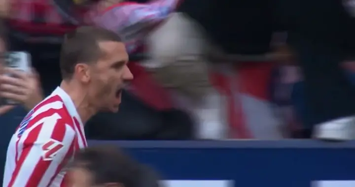 格列兹曼轰超级世界波！世界级停球+凌空抽射，破18天球荒