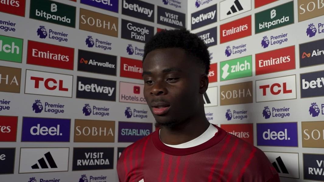 萨卡：对三分感到高兴，但也失望于表现和差点丢分的结果