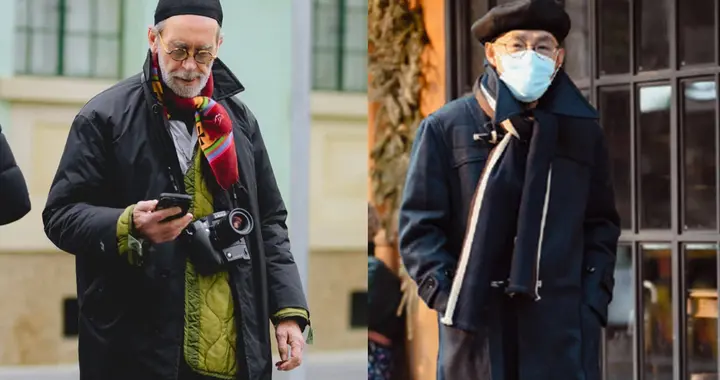 被上海爷爷惊艳了！冬天出门“戴帽子又系围巾”，保暖时髦有腔调