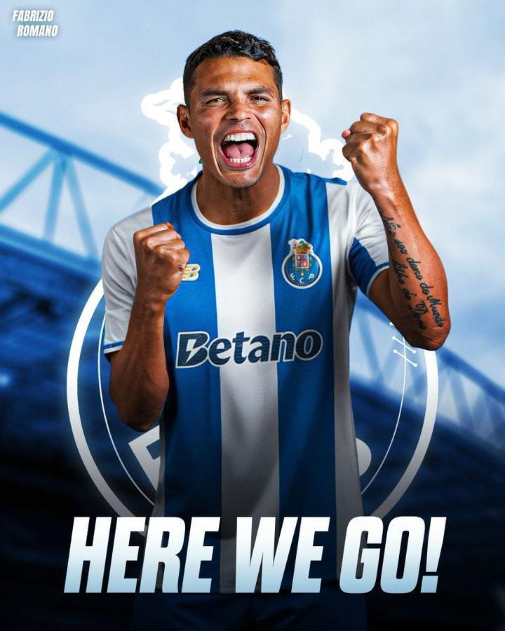 Here we go！罗马诺：41岁蒂亚戈-席尔瓦自由身加盟波尔图