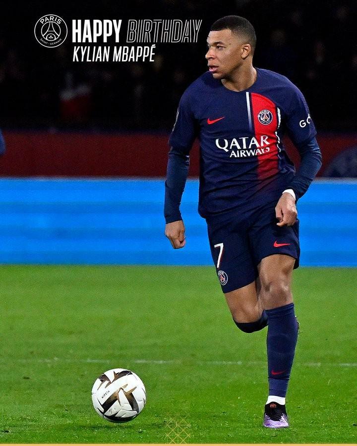 姆巴佩迎来27岁生日，巴黎送上祝福：生日快乐，基利安