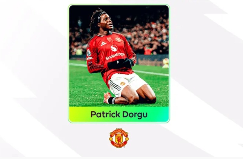 凌空斩破门！官方：曼联后卫多尔古当选英超第18轮最佳球员