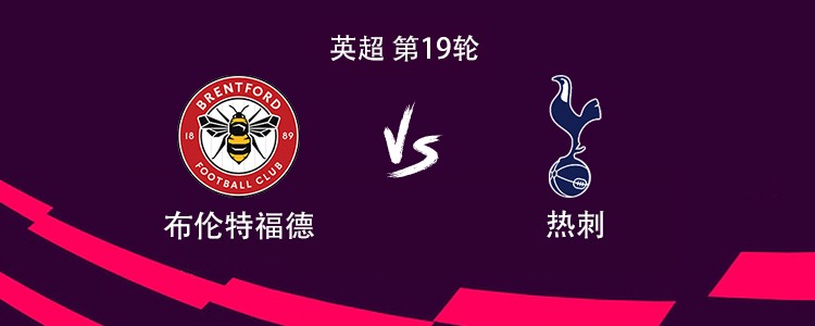 热刺客战布伦特福德：里沙利松搭档库杜斯，本坦库尔出战