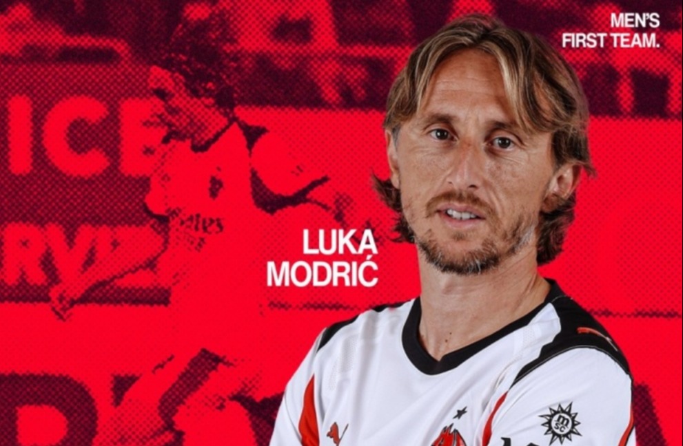 官方：莫德里奇当选米兰对阵卡利亚里全场最佳球员