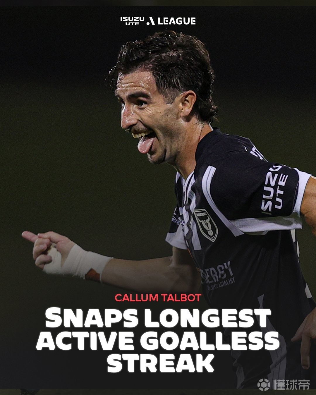 带刀侍卫技能点亮，麦克阿瑟后卫塔尔博特108场澳超首度破门