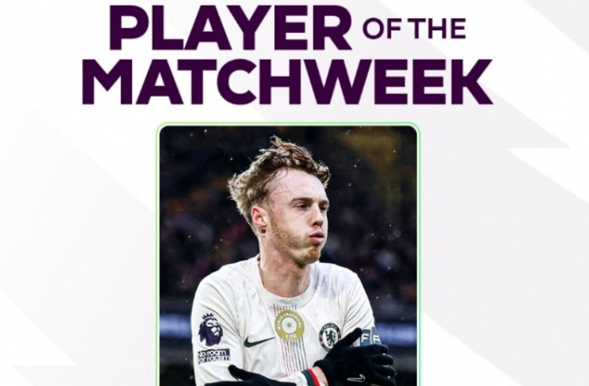 上演帽子戏法！官方：帕尔默当选英超第25轮最佳球员