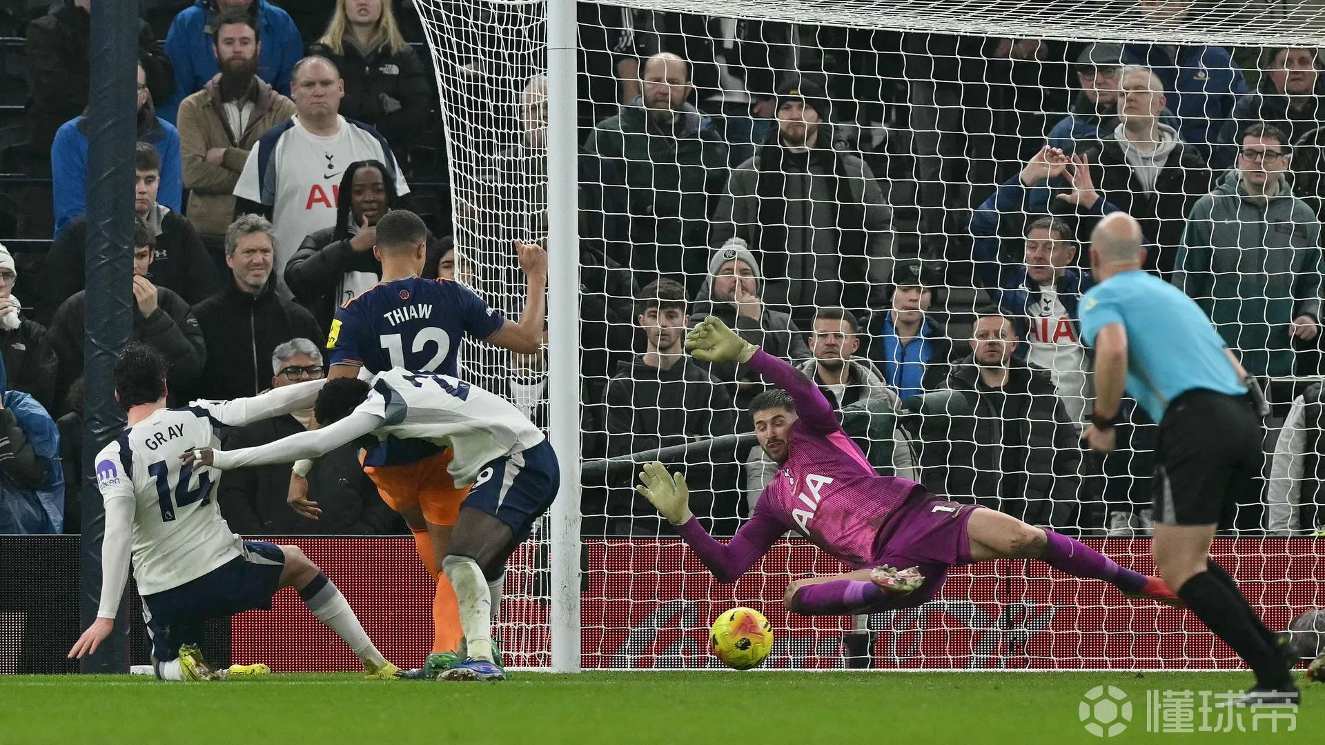 62场199球，热刺vs纽卡是英超史上进球并列第二多的一组对决