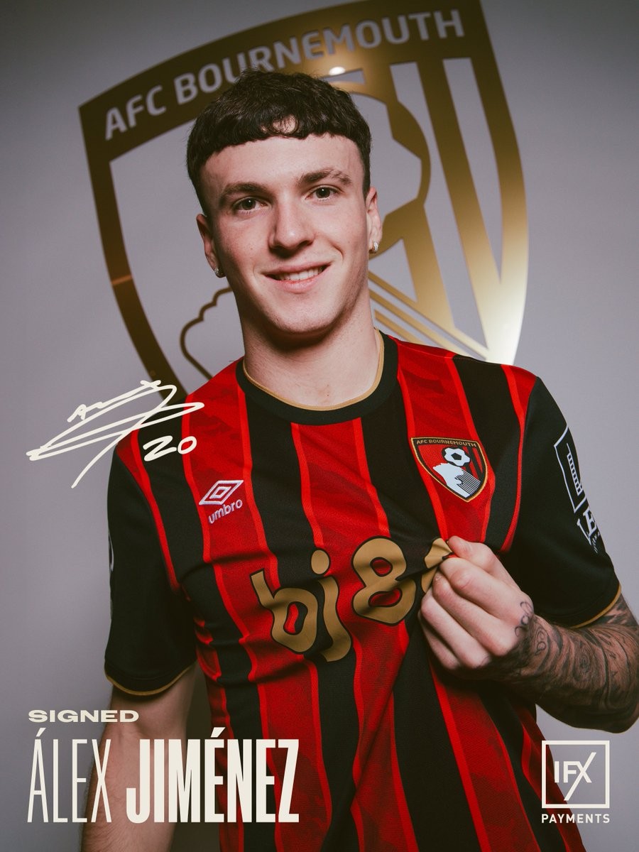 官方：伯恩茅斯买断米兰后卫阿莱士-希门尼斯，签约至2031年