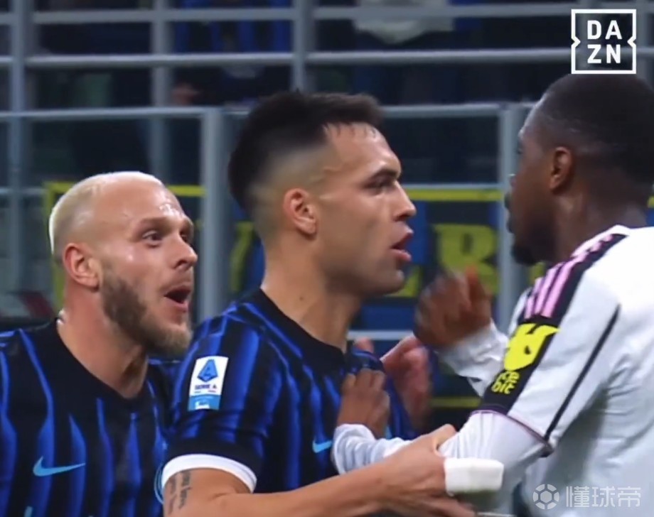 卡卢卢被罚下后劳塔罗曾劝说：这不是黄牌，但裁判已经吹了